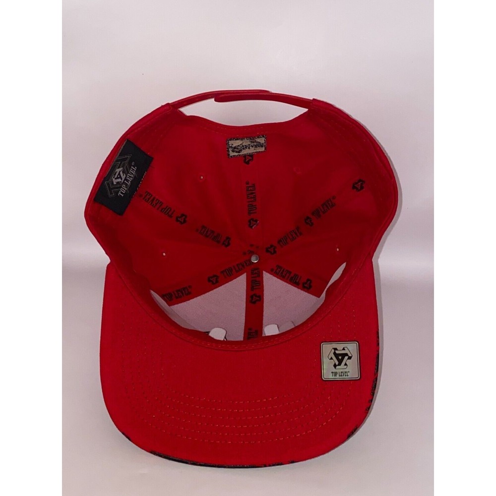 Top Level Daytona Racing Snapback Red Cap - Picture 6 of 8